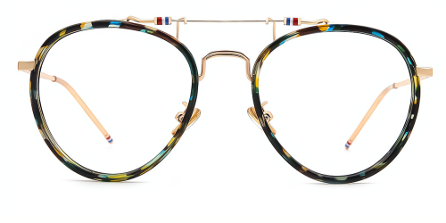 Black Aviator Unique Full-rim Mix & Match Medium Glasses for female from Wherelight